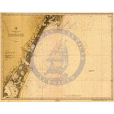 Historical Nautical Chart 1221-07-1912: VA, Chincoteague Inlet to Hog Island Light Year 1912